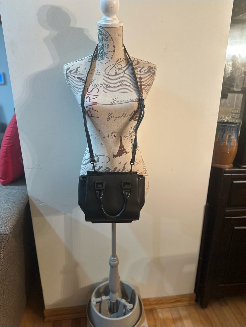 Kendall & Kylie Black Mini Crossbody Satchel
